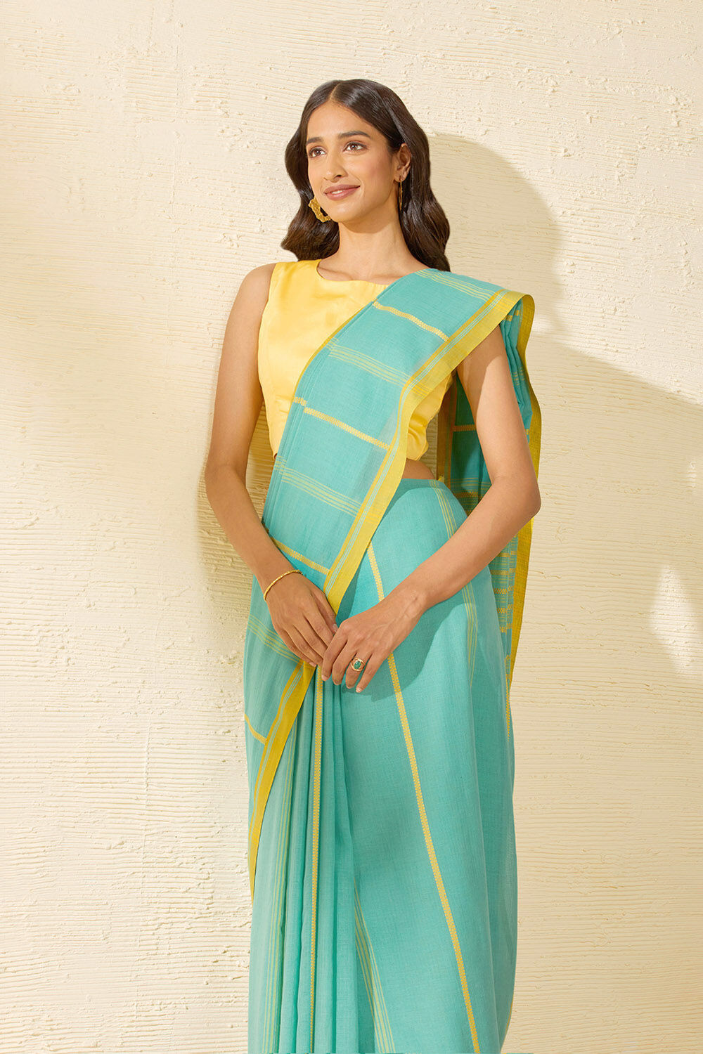 Blue Bengal Pure Cotton Jamdani Saree image number null