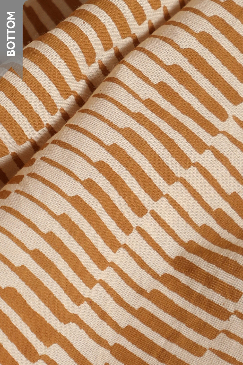 Beige Bagru Block Printed Pure Cotton Unstitched Suit Set image number null