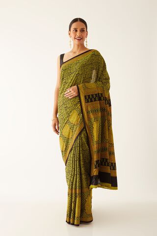 Light Green Pure Cotton Bagh Printed Saree thumbnail image number null