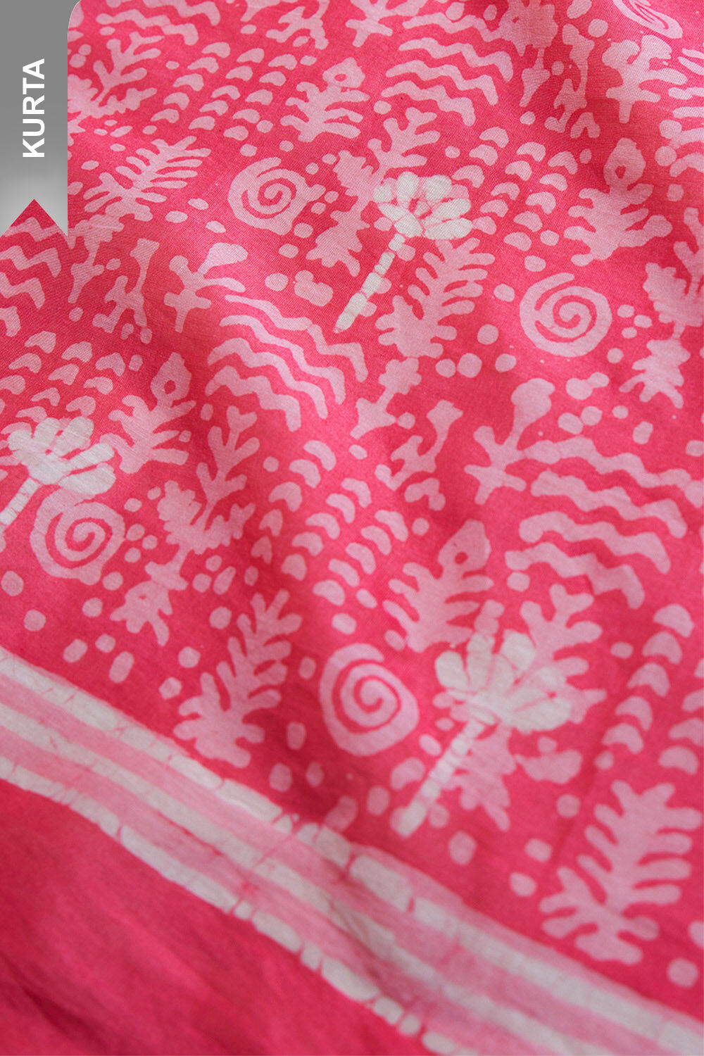 Light Pink Block Printed Pure Silk Cotton Suit Set image number null