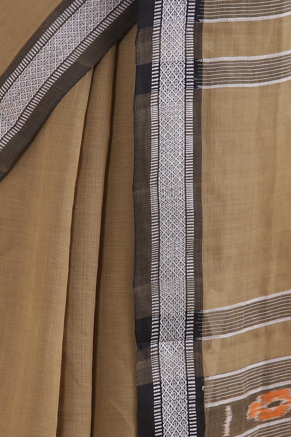Beige Pure Cotton Odissa Ikat Saree image number null