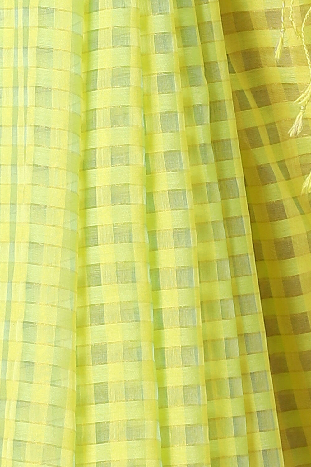Yellow Pure Silk Cotton Maheswari Saree image number null