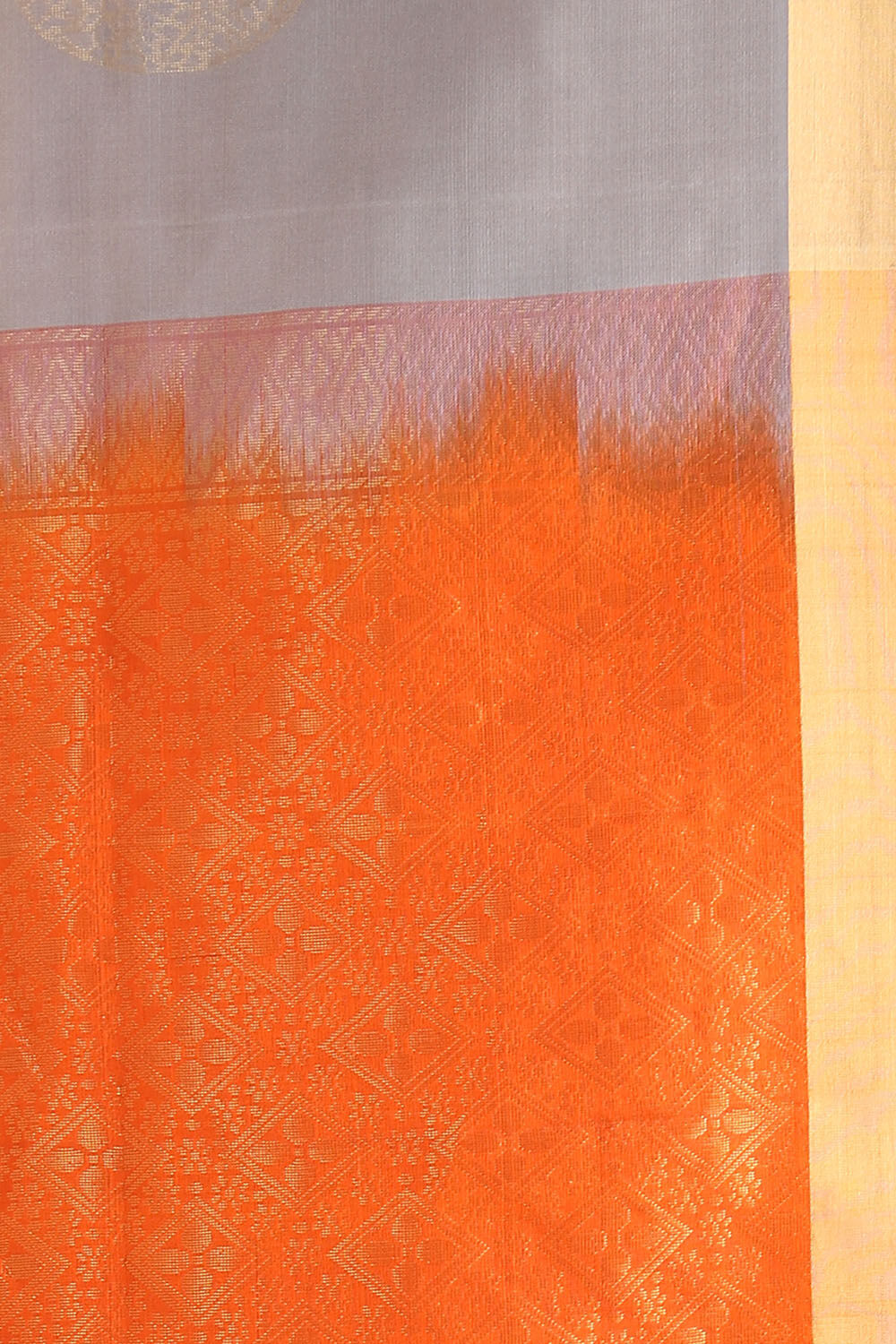 Grey Pure Silk South Saree image number null