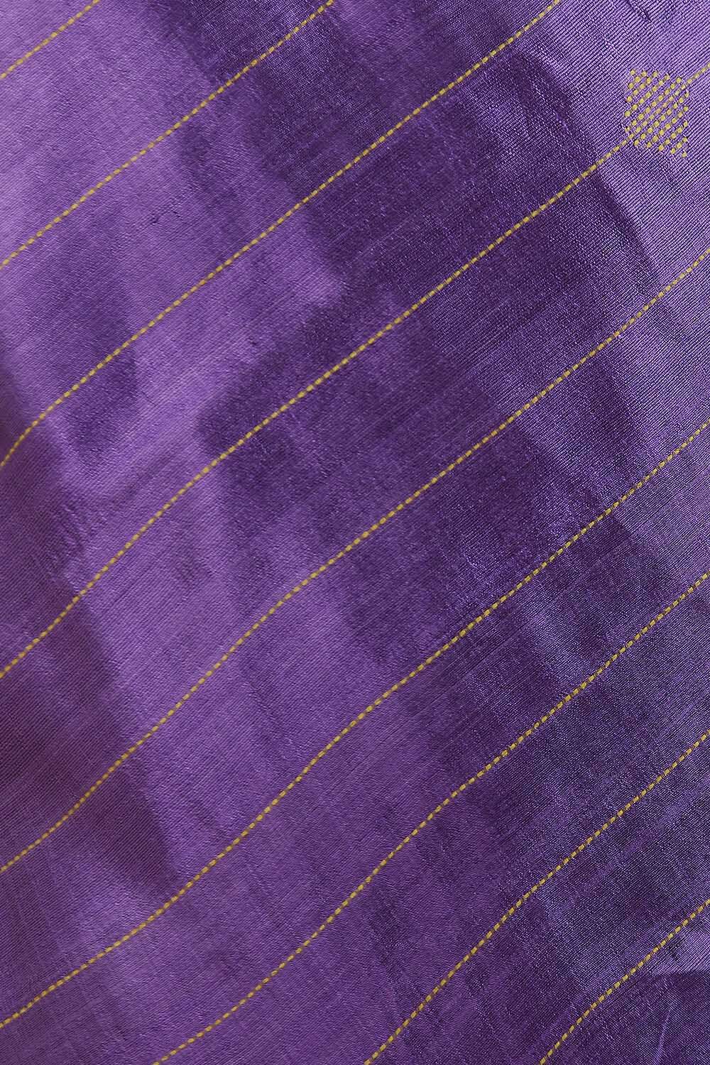 Violet Pure Tussar Silk Bhagalpuri Saree image number null