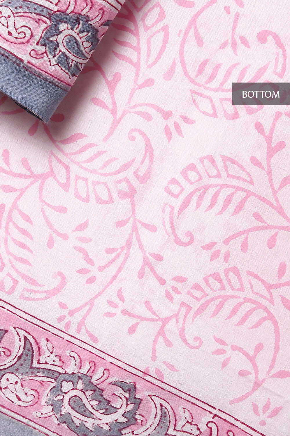 Light Pink Block Printed Cotton Suit image number null