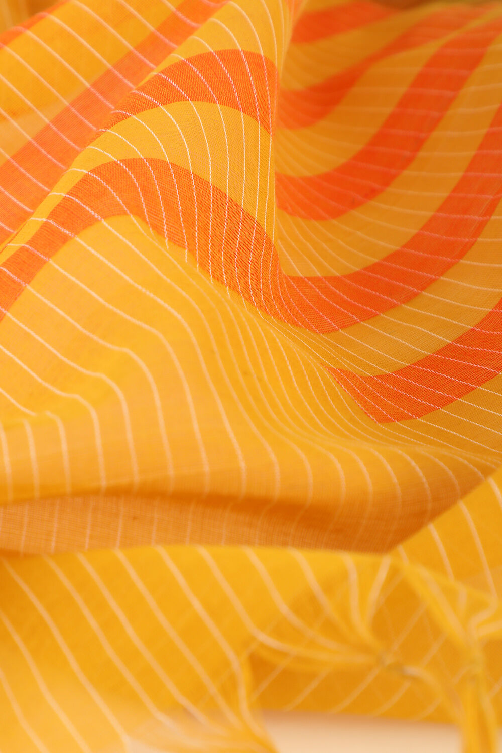 Dark Yellow Pure Cotton Woven Narayanpet Saree image number null