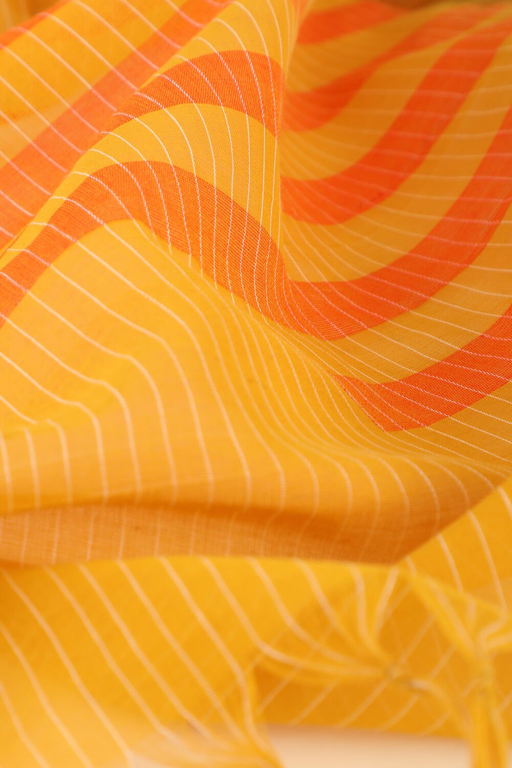 Dark Yellow Pure Cotton Woven Narayanpet Saree image number null