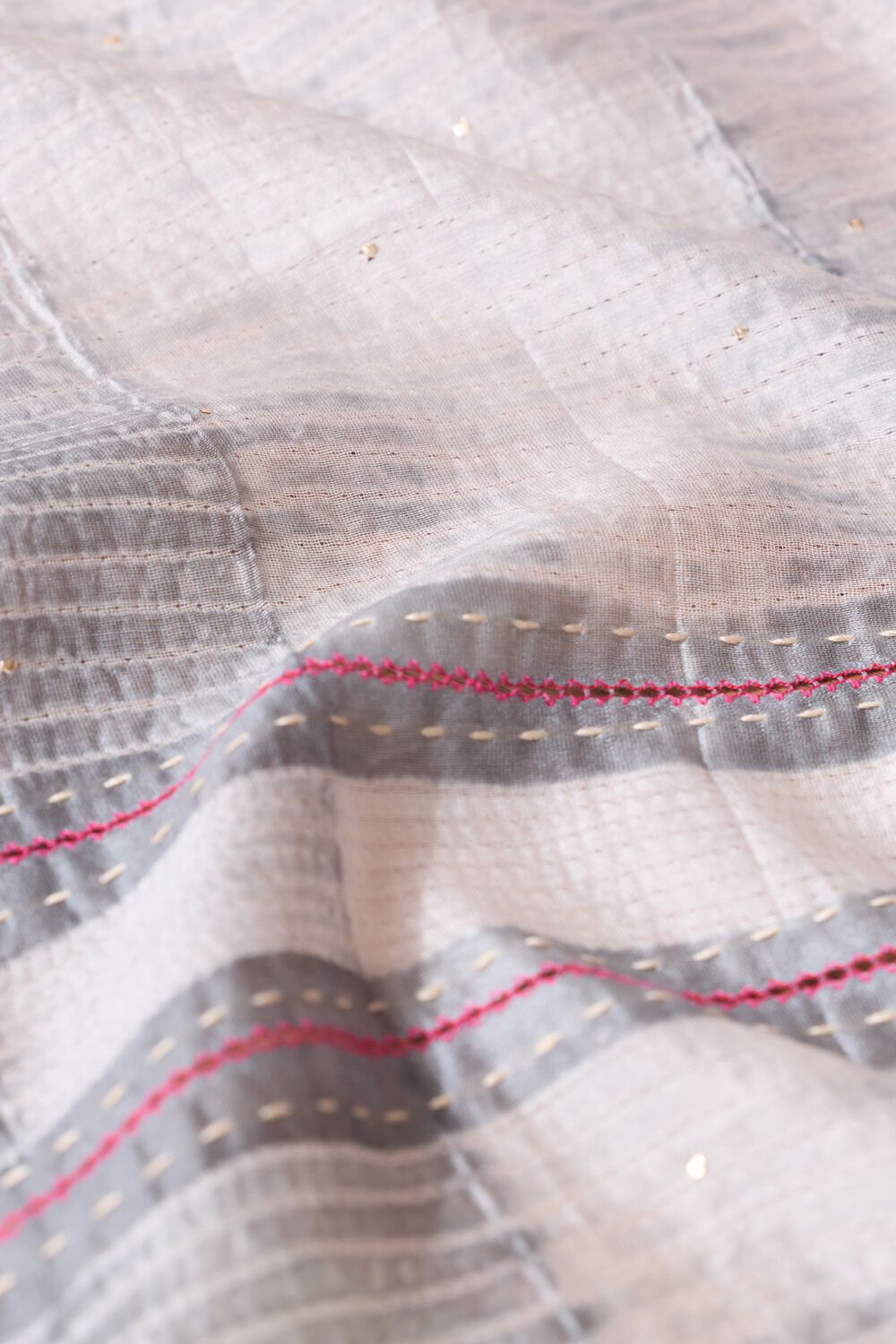 Pink Rajasthan Pure Silk Cotton Shibori Saree image number null