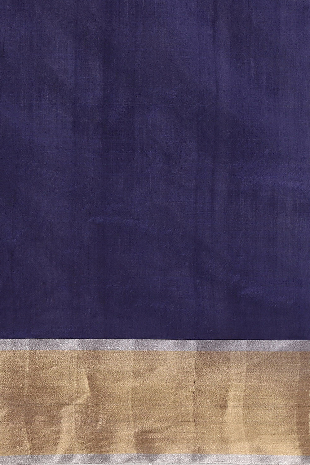 Dark Blue Pure Silk Chanderi Saree image number null