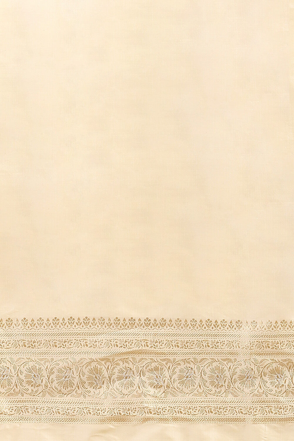 Off White Pure Silk Banarasi Saree image number null