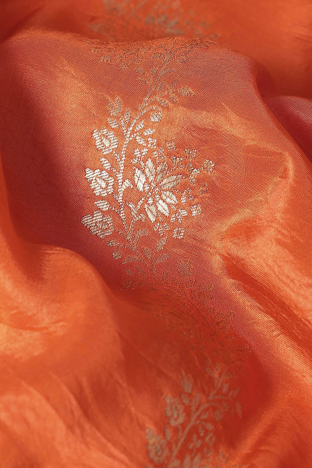 Sunrise Orange Pure Luxe Vegan Saree image number null