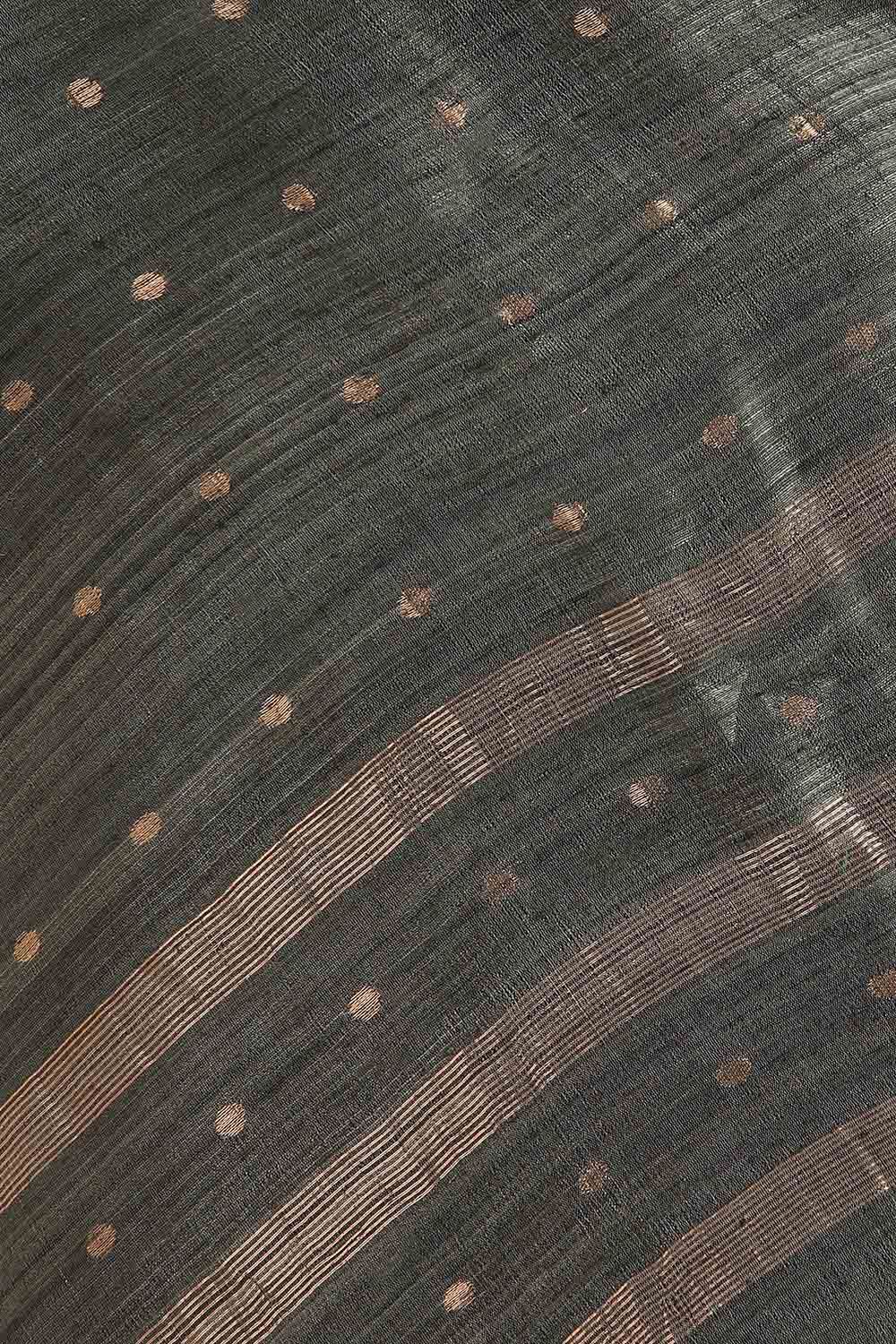 Dark Green Pure Silk Vanya Jamdani Saree image number null