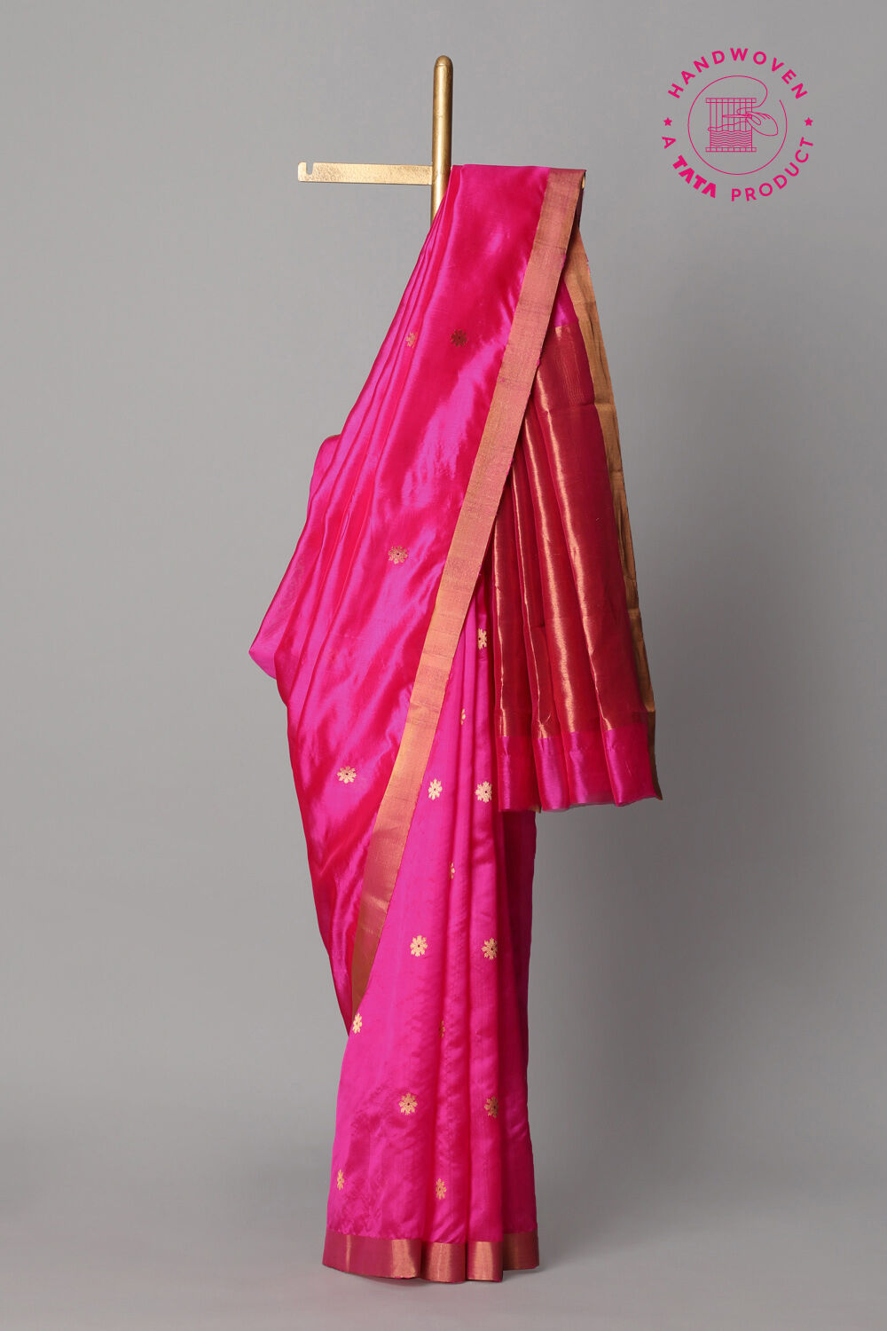 Pink Pure Silk Chanderi Saree image number null