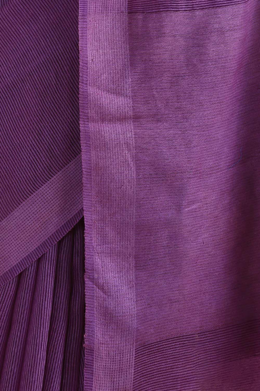 Purple Pure Silk Woven Saree image number null