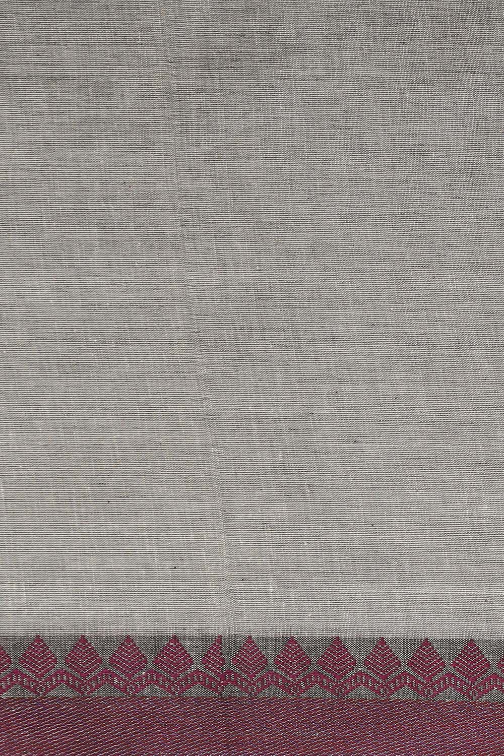 Grey Pure Cotton Bengal Saree image number null