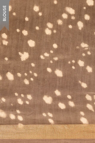 Grey Bagru Bagru Block Printed Pure Silk Cotton Saree thumbnail image number null