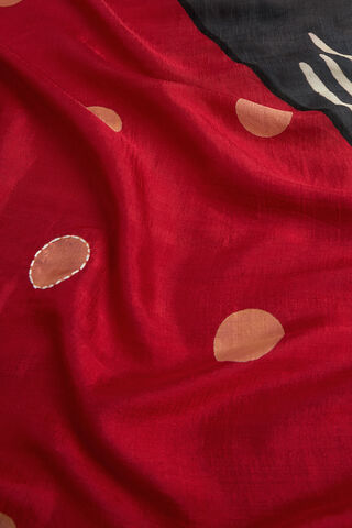 Multicoloured Chattisgarh Pure Silk Hand Painted Saree thumbnail image number null