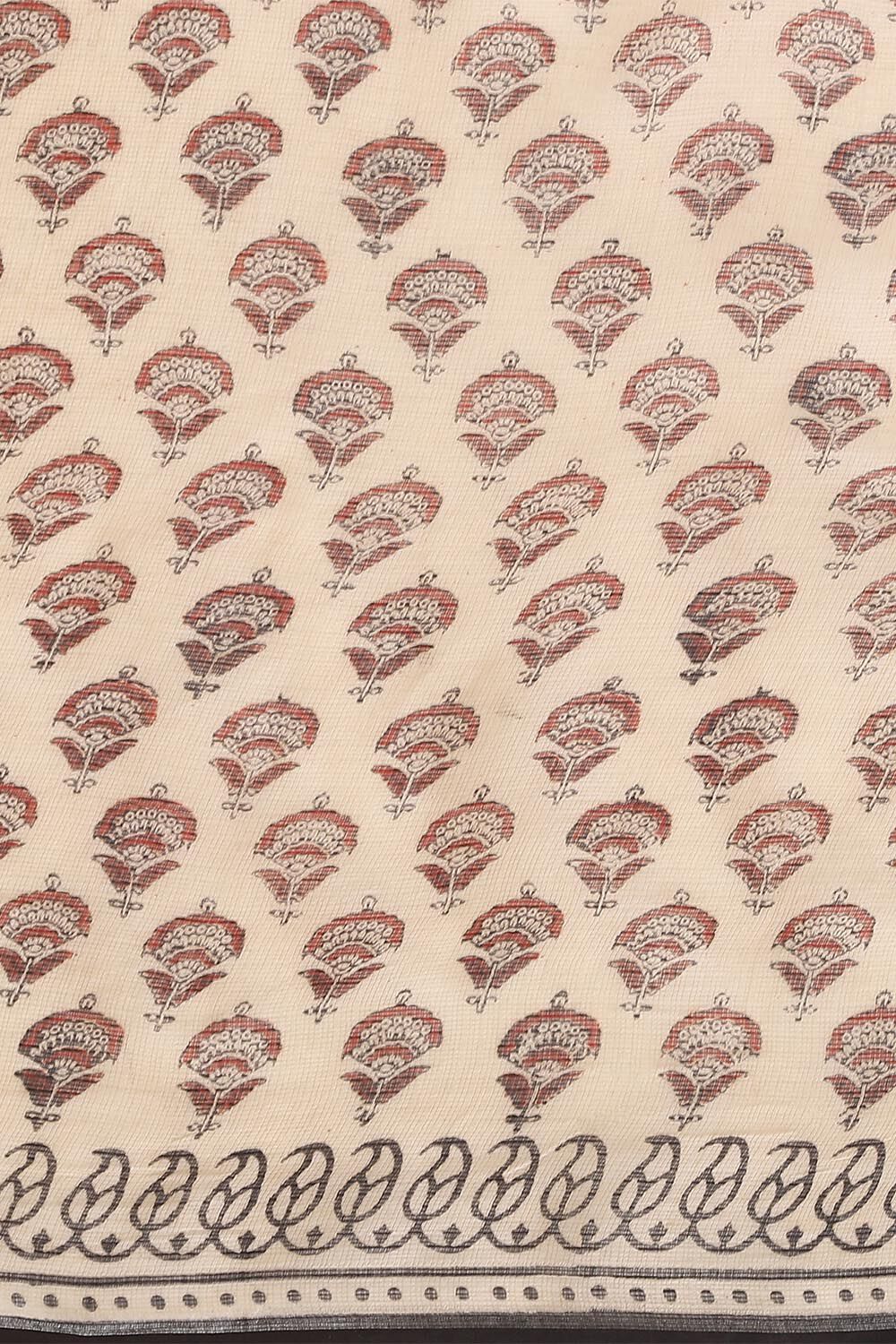 Off Pure White Kota Bagru Printed image number null