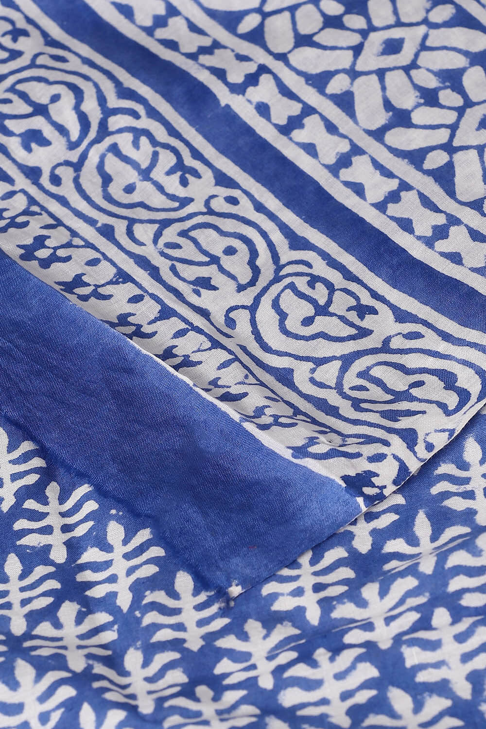 Blue Pure Cotton Sanganeri Printed Saree image number null