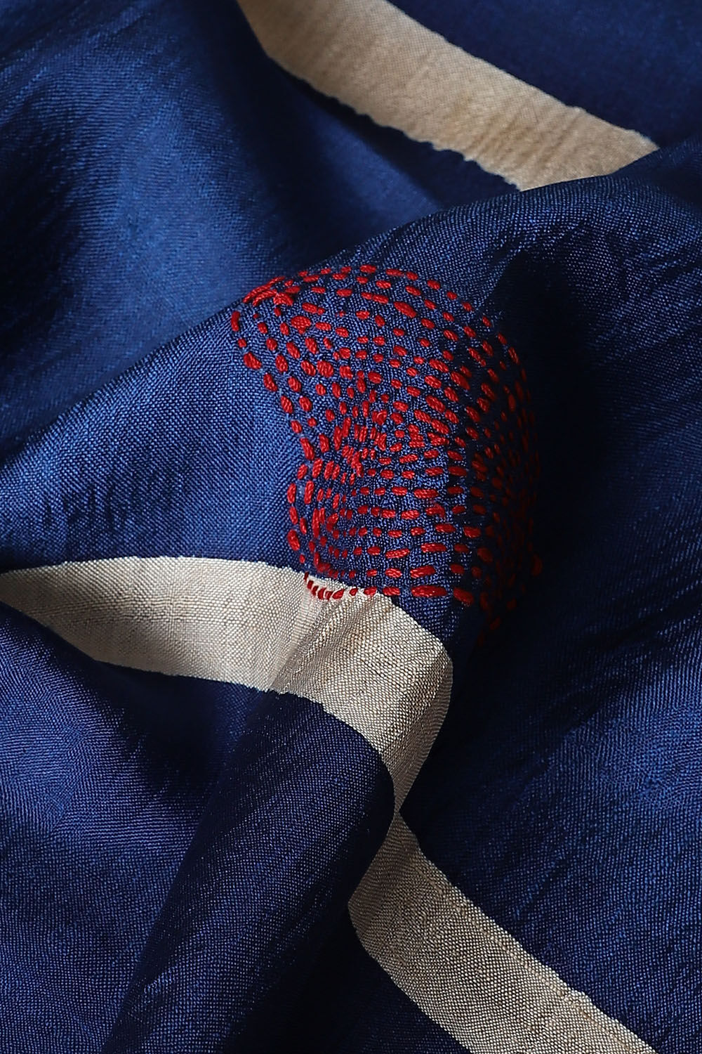 Blue Pure Silk Batik Saree image number null
