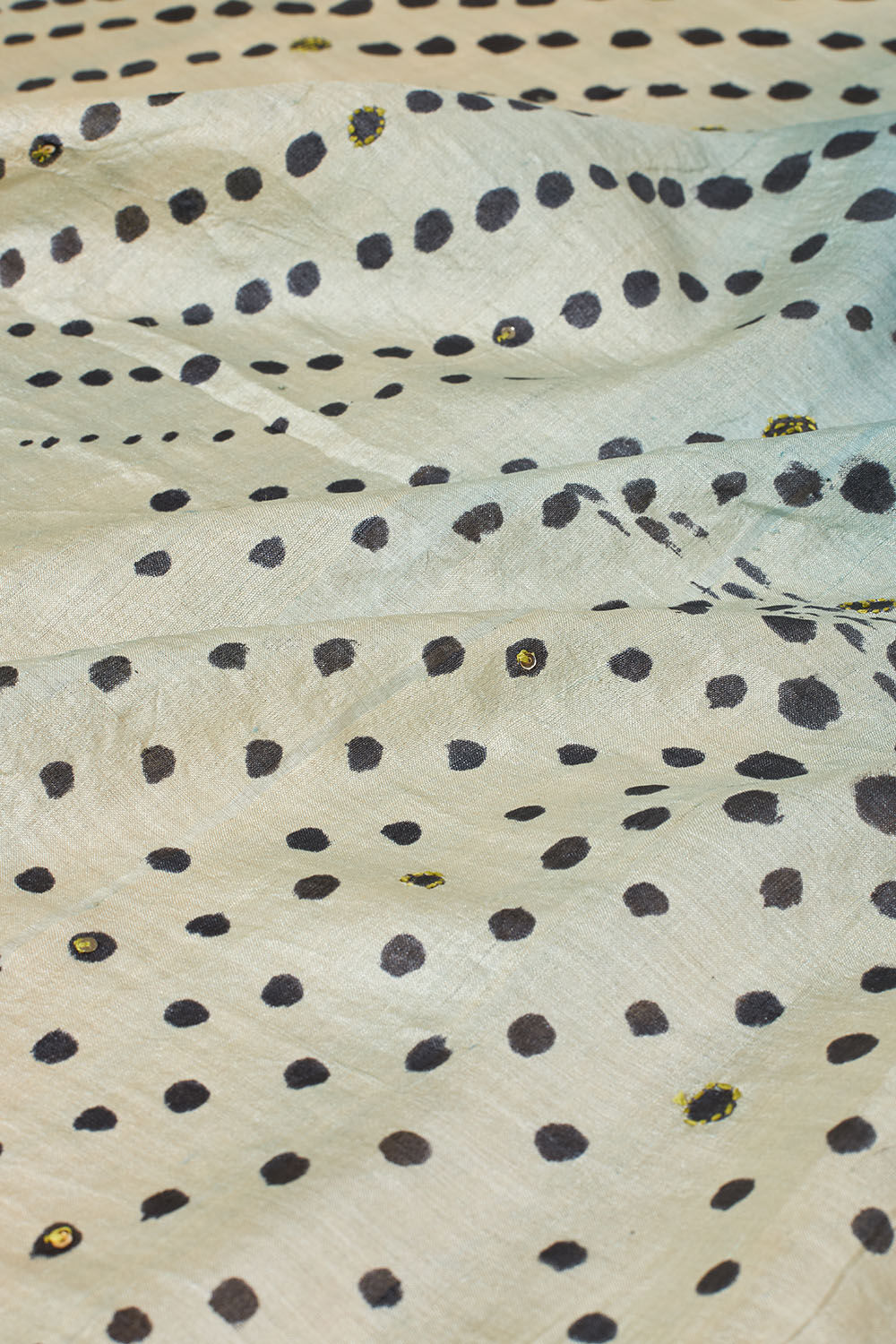 Grey Chattisgarh Pure Tussar Silk Hand Painted Saree image number null
