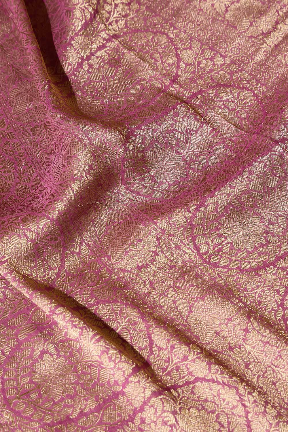 Light Pink Woven Viscose Georgette Saree image number null