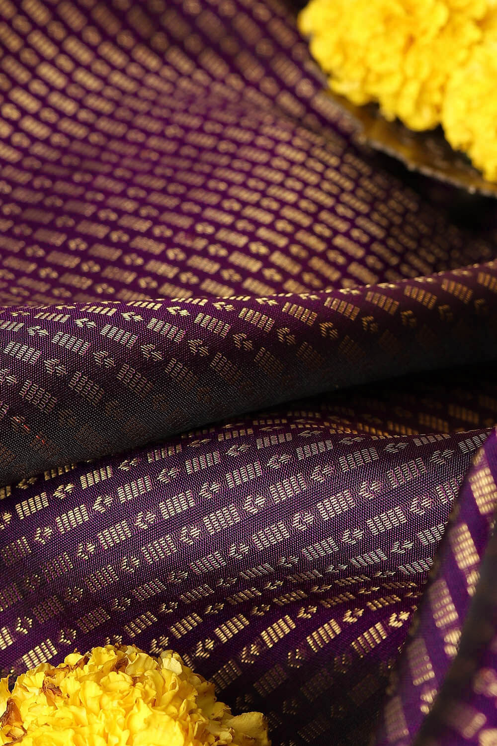 Jamun Purple Pure Zari Silk Kanjivaram Saree image number null