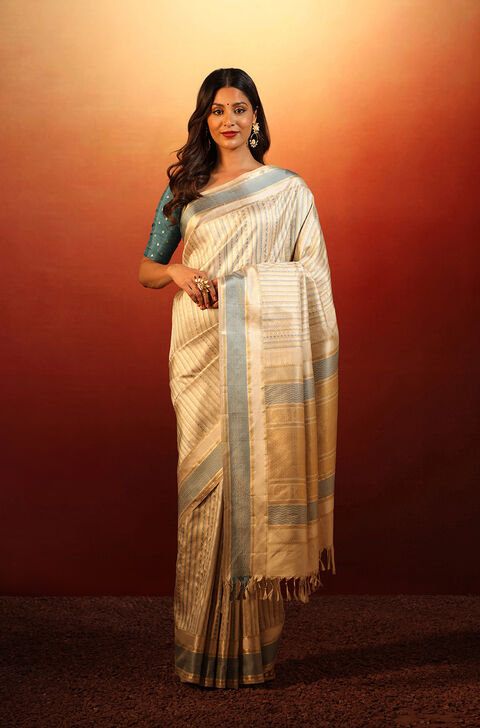 Gold Woven Pure Silk Kanjivaram Saree