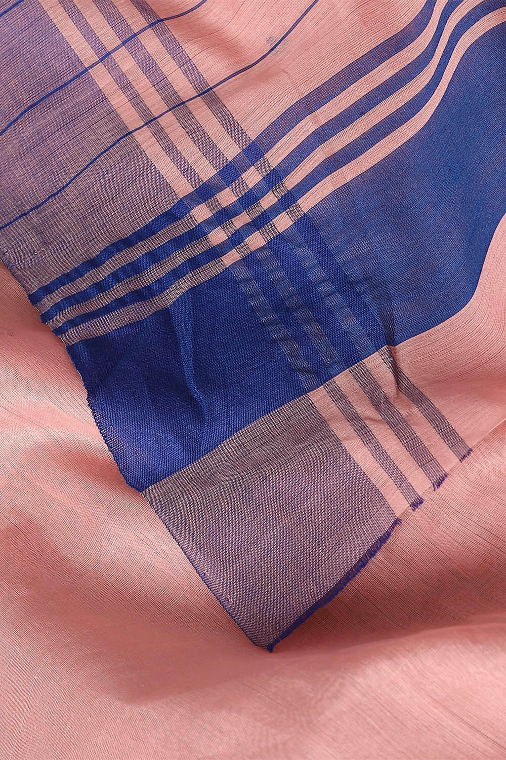 Light Orange Pure Silk Cotton Chanderi Saree image number null