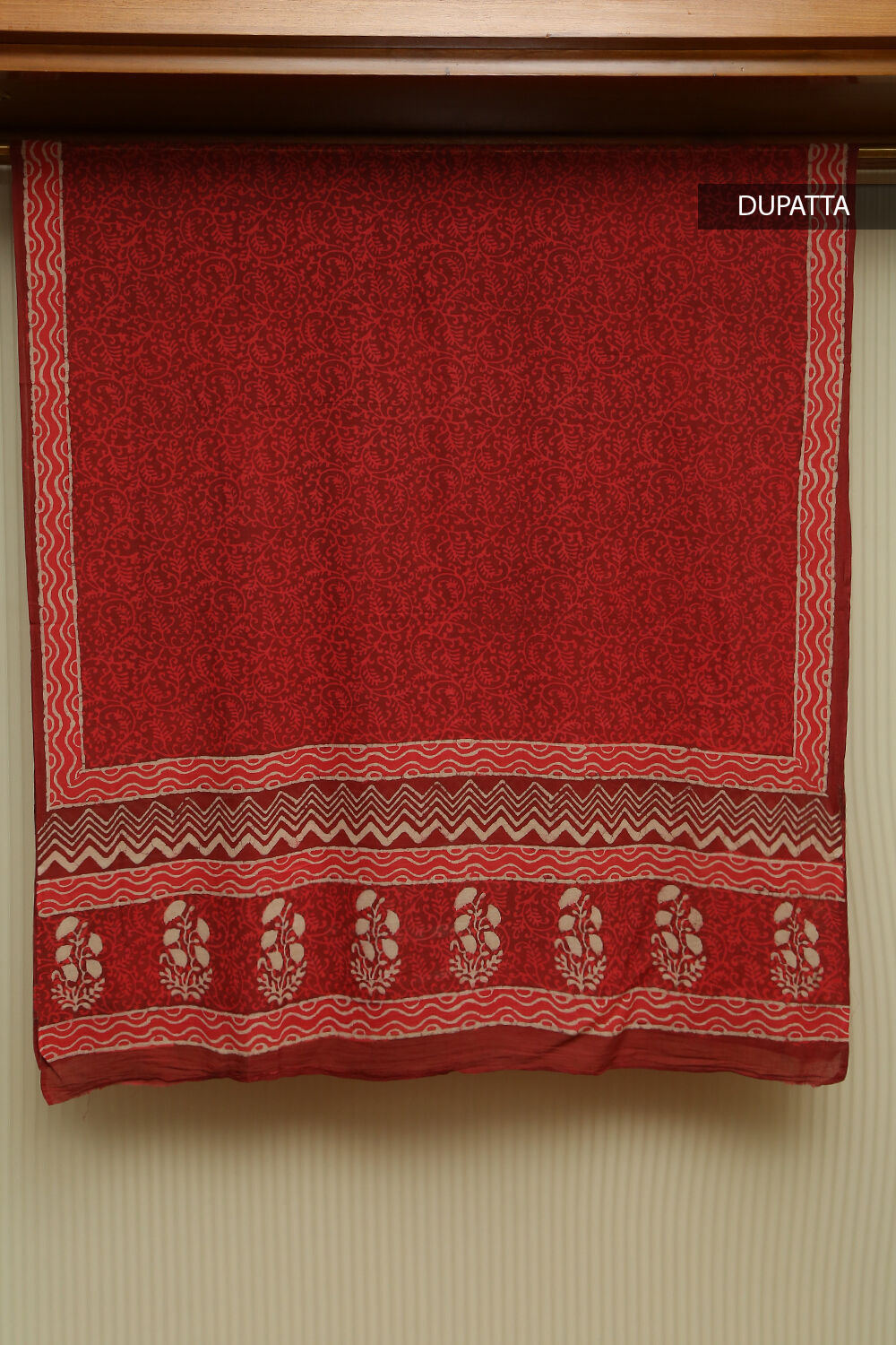 Dark Pink Dabu Pure Cotton Suit Set image number null
