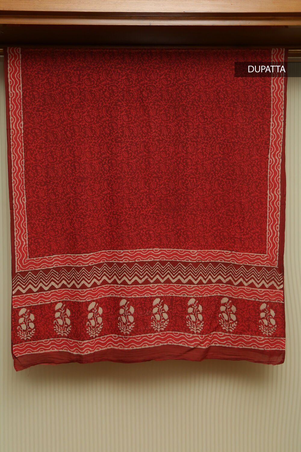 Dark Pink Dabu Pure Cotton Suit Set image number null