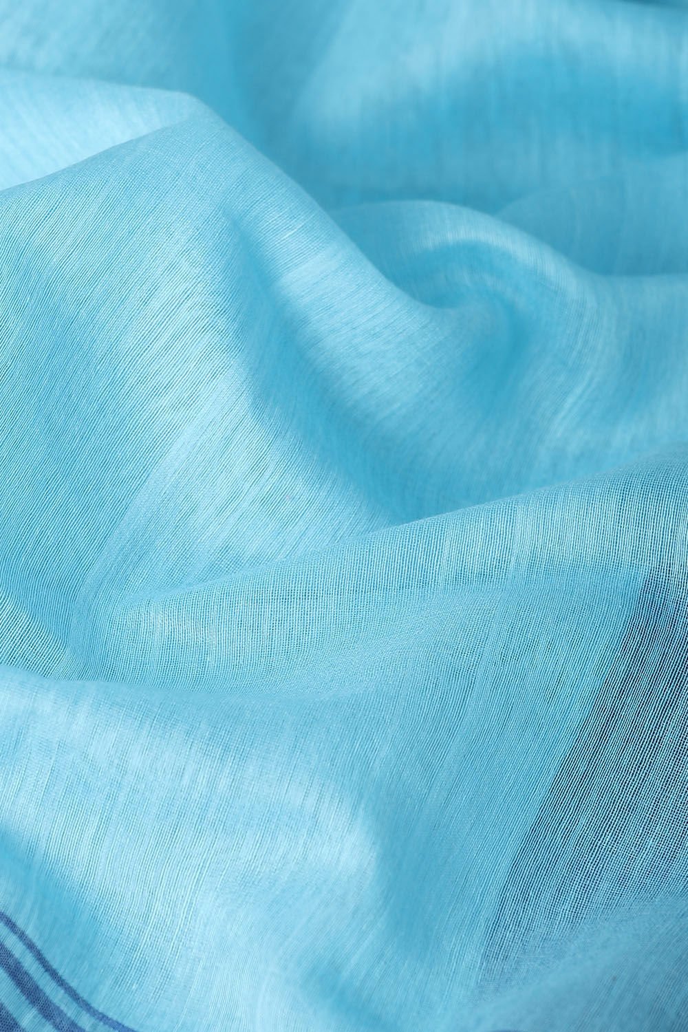 Light Blue Pure Silk Cotton Jamdani Saree image number null