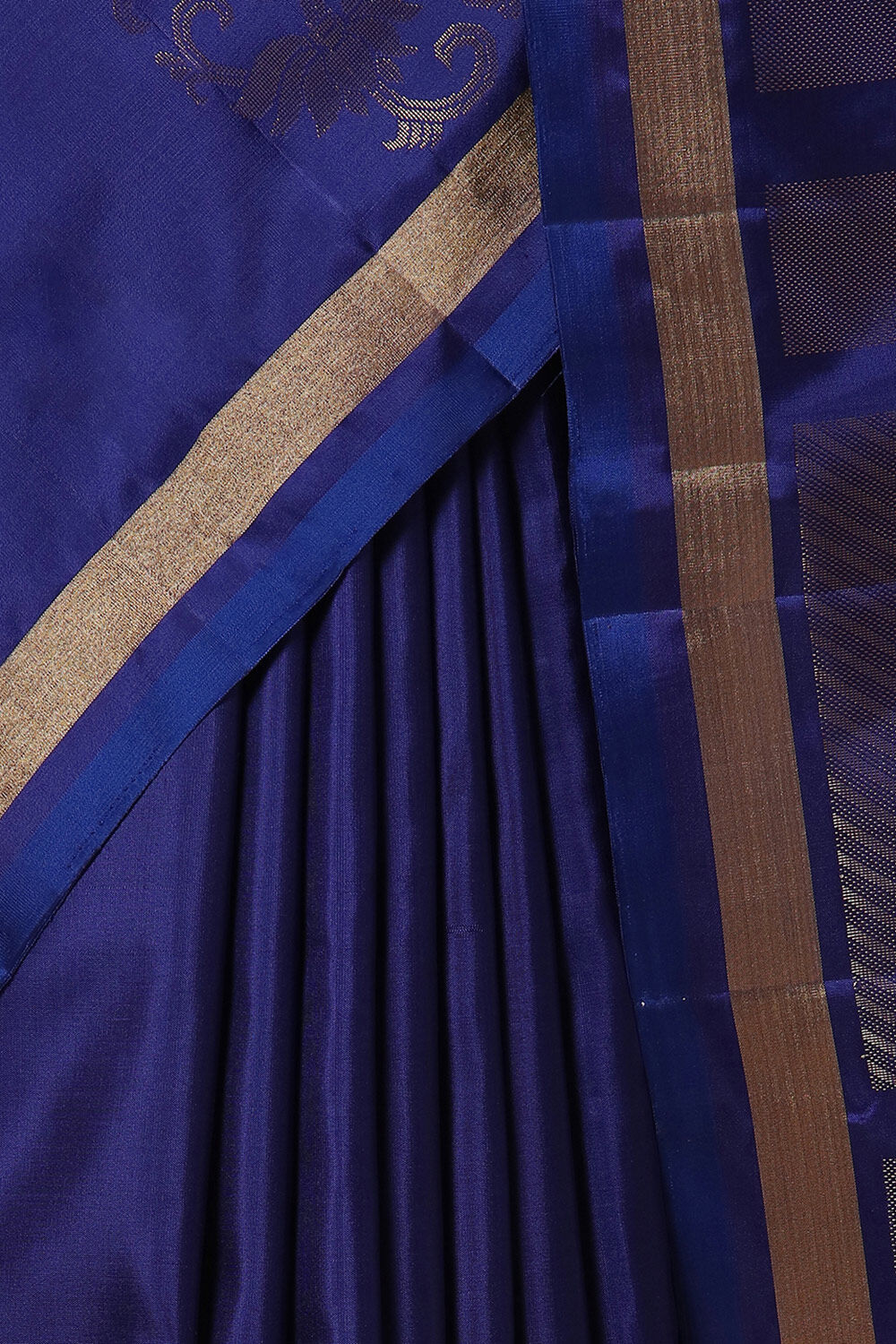 Blue Pure Soft Silk Saree image number null