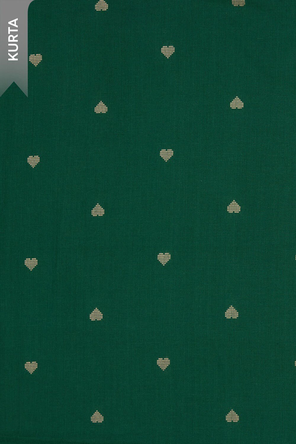 Dark Green Pure Cotton Woven Unstitched Suit Set image number null