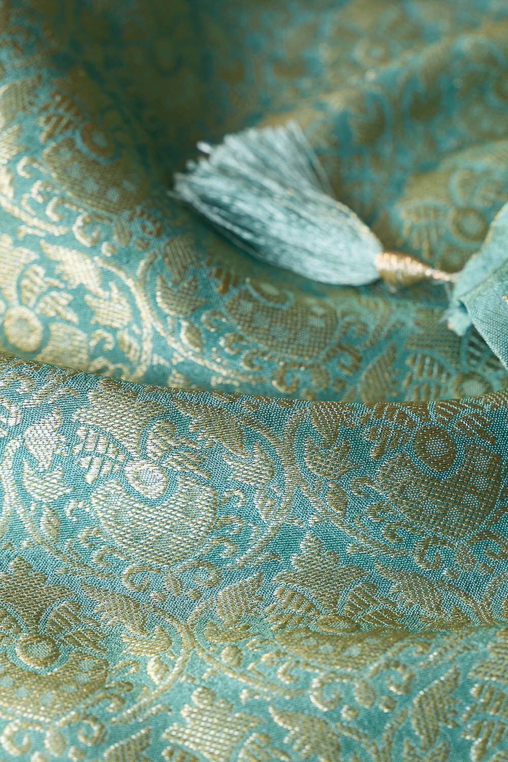 Light Blue Woven Design Pure Viscose Saree image number null