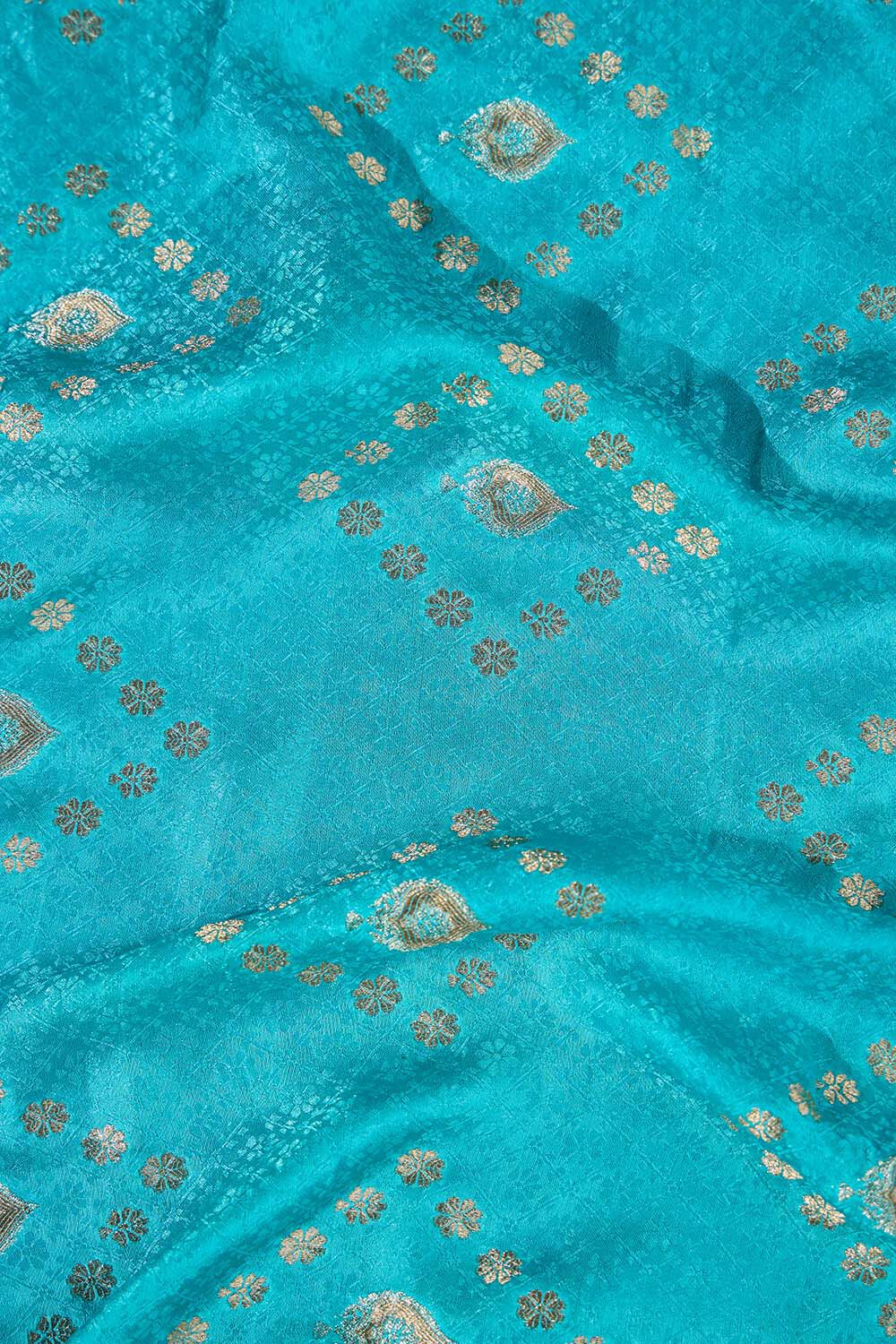 Blue Viscose Woven Saree image number null