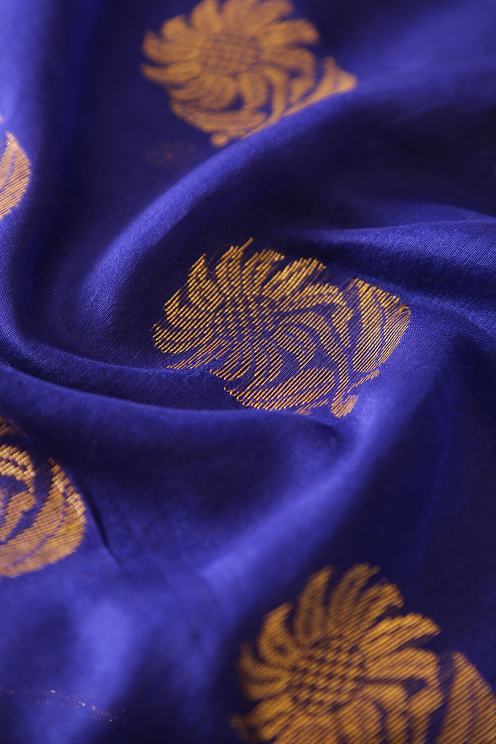 Ink Blue Pure Silk Cotton Suit Set image number null