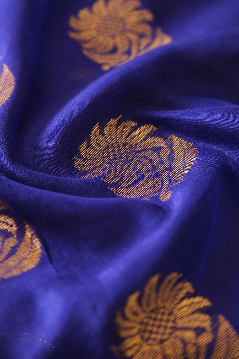 Ink Blue Pure Silk Cotton Suit Set image number null