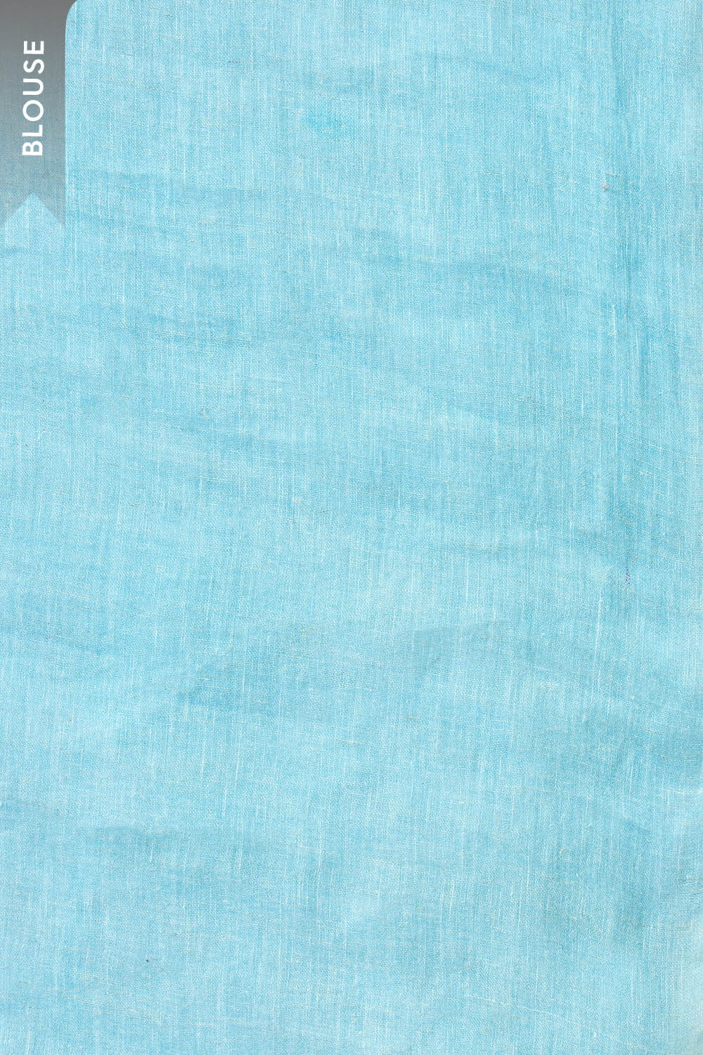 Blue Printed Pure Linen Saree image number null