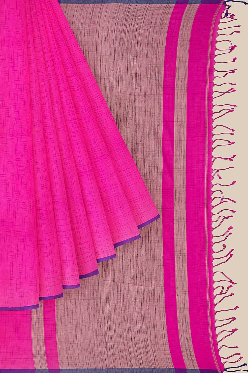 Light Pink Pure Cotton Bengal Saree image number null