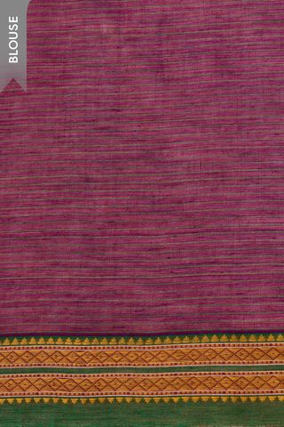 Purple Cotton Maharashtra Woven Saree thumbnail image number null