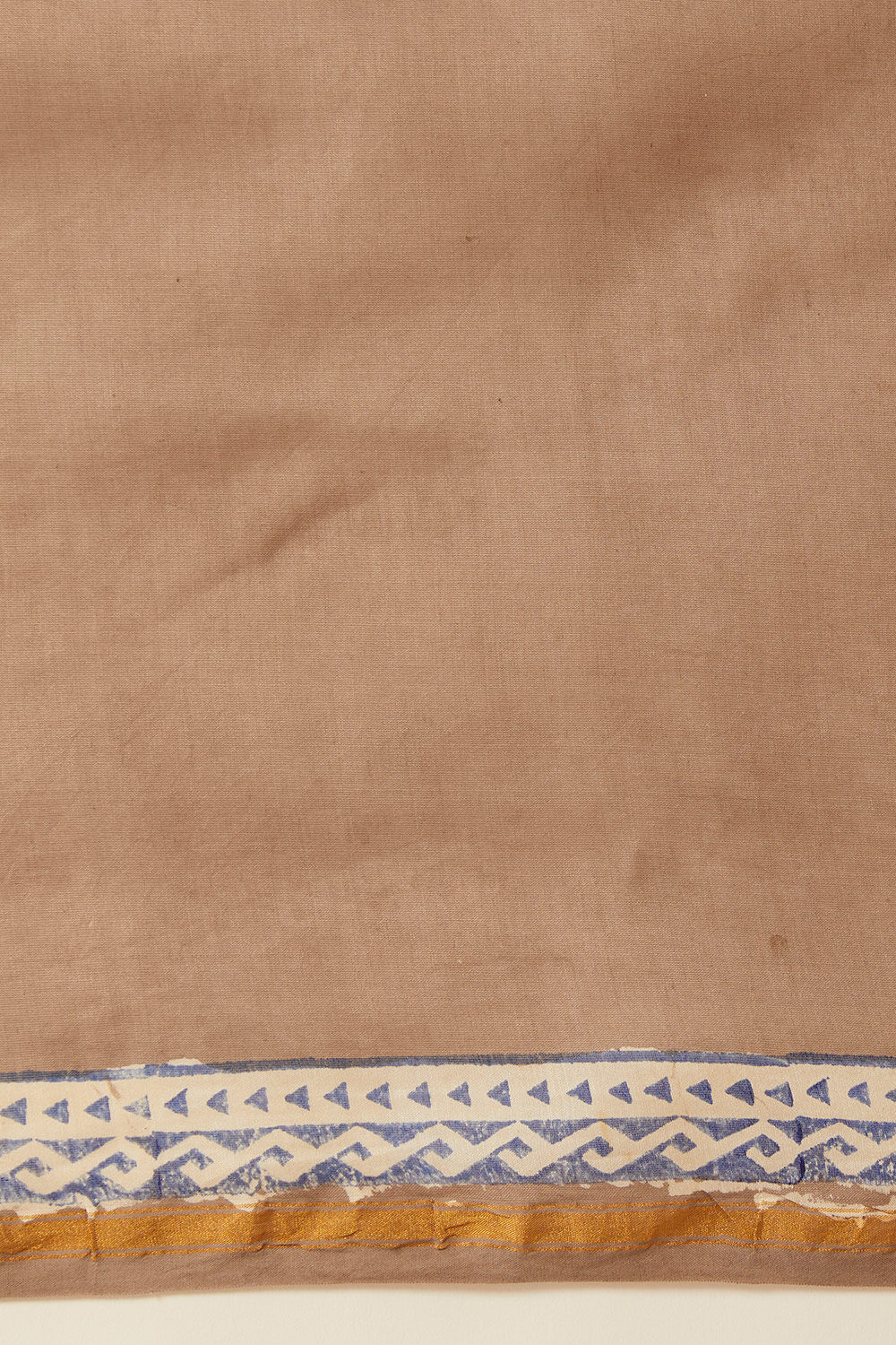 Grey Pure Silk Cotton Bagru Block Printed Saree image number null