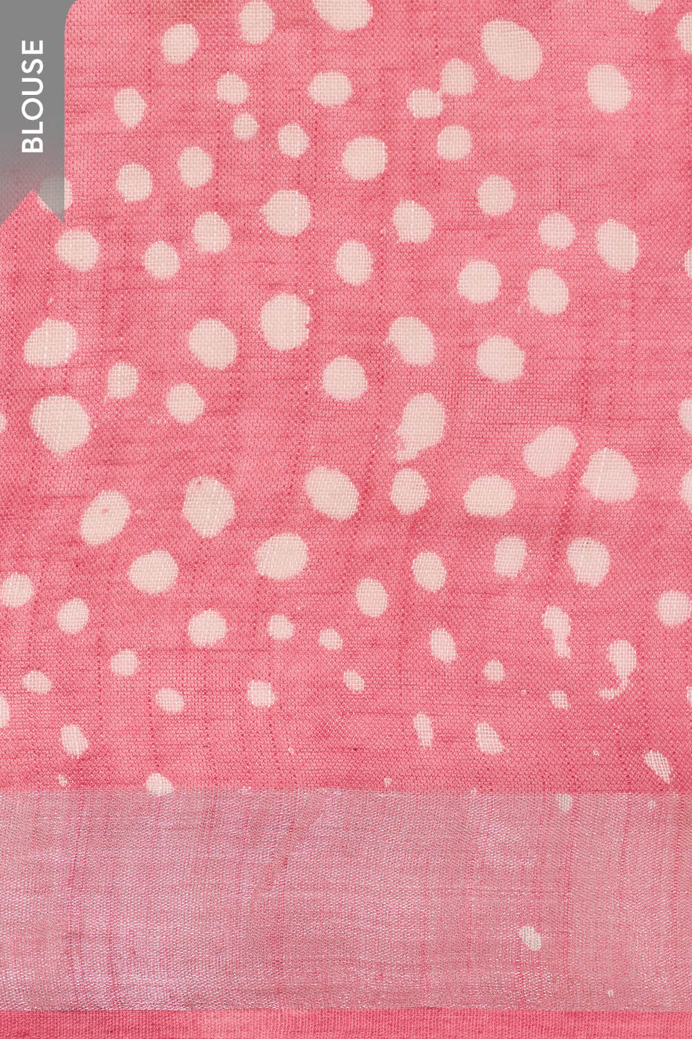 Pink Bagru Viscose Cotton Dabu Block Printed Saree image number null