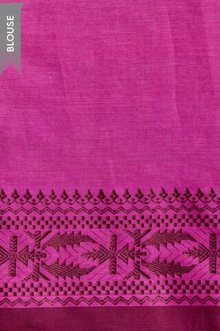 Pink Bengal Pure Cotton Jamdani Saree thumbnail image number null