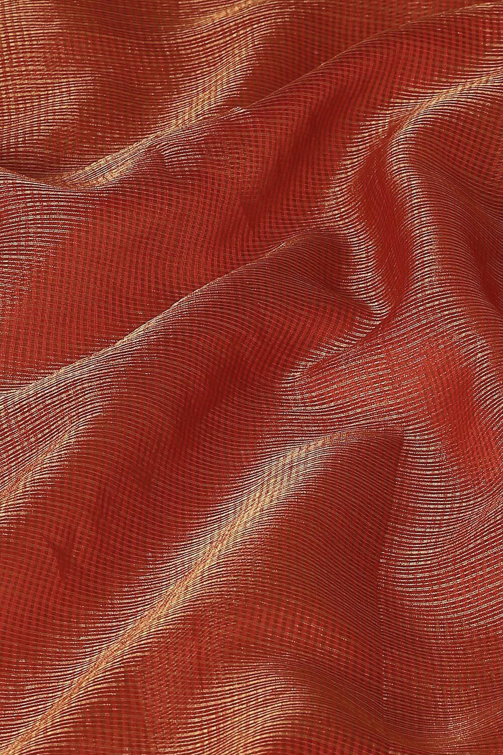 Dark Red Pure Silk Cotton Maheswari Saree image number null