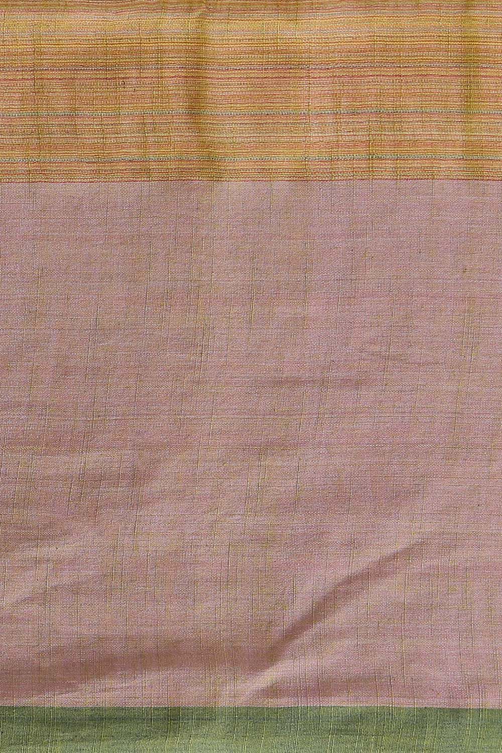 Light Orange Pure Silk Cotton Jamdani Saree image number null
