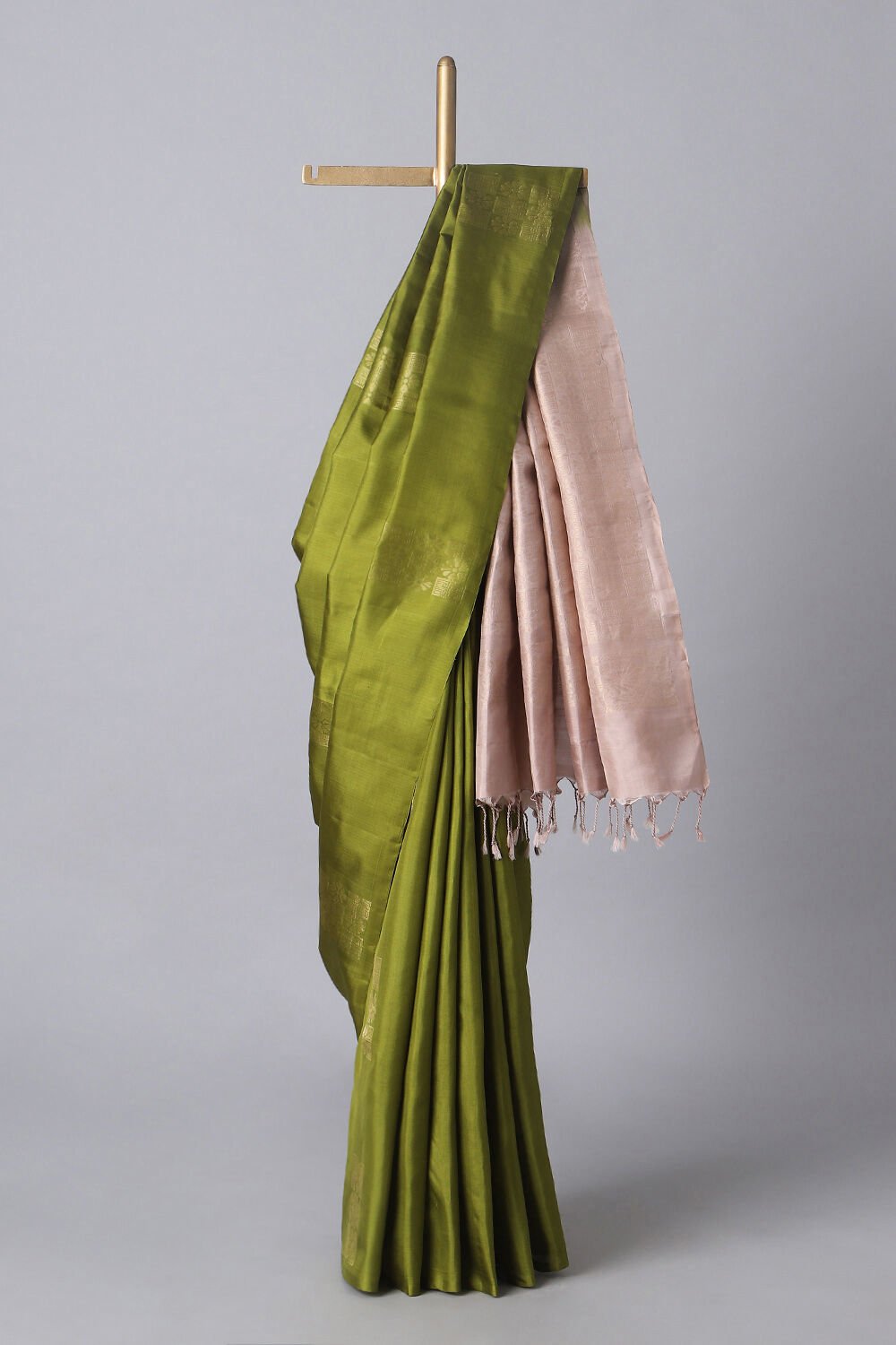 Green Pure Silk South Saree image number null