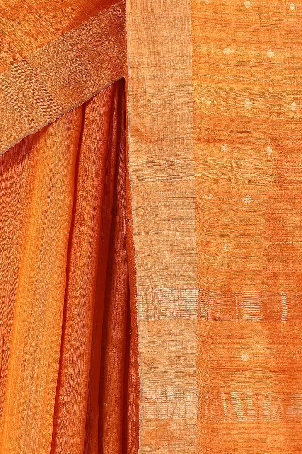 Orange Pure Silk Vanya Bengal Saree image number null