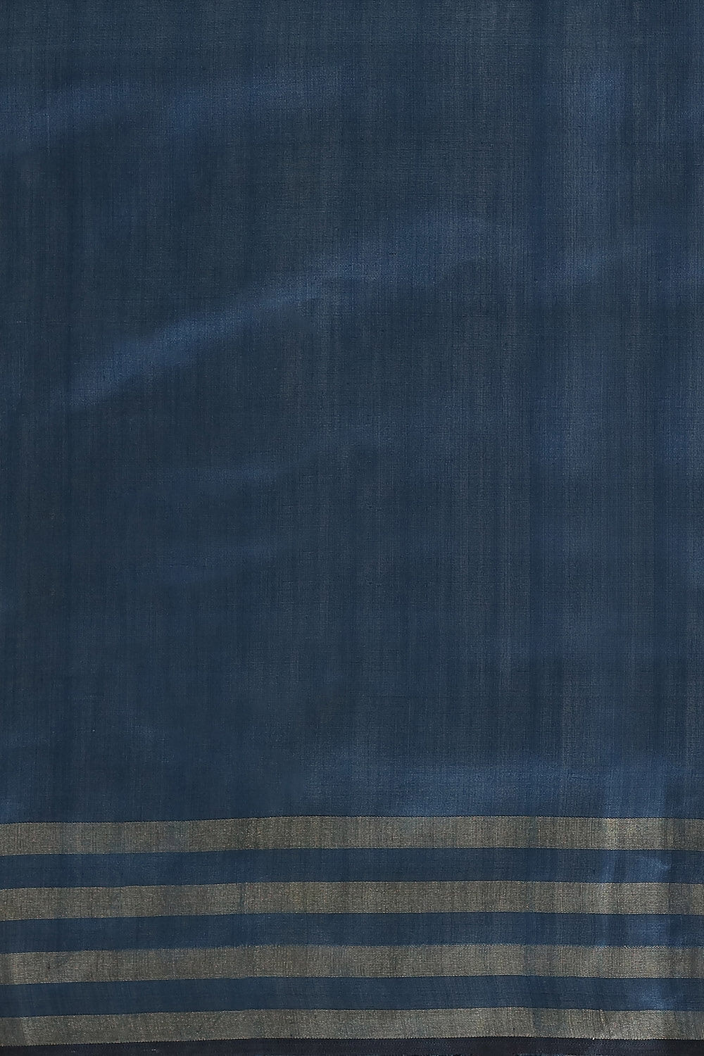 Dark Blue Pure Tussar Silk Bhagalpuri Saree image number null