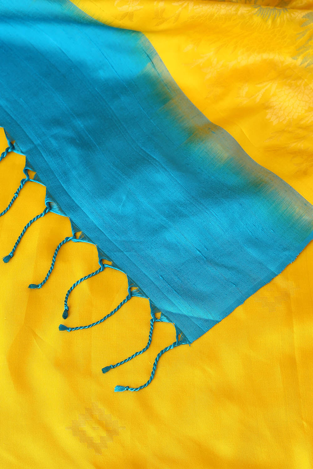 Light Yellow Pure Silk South Saree image number null